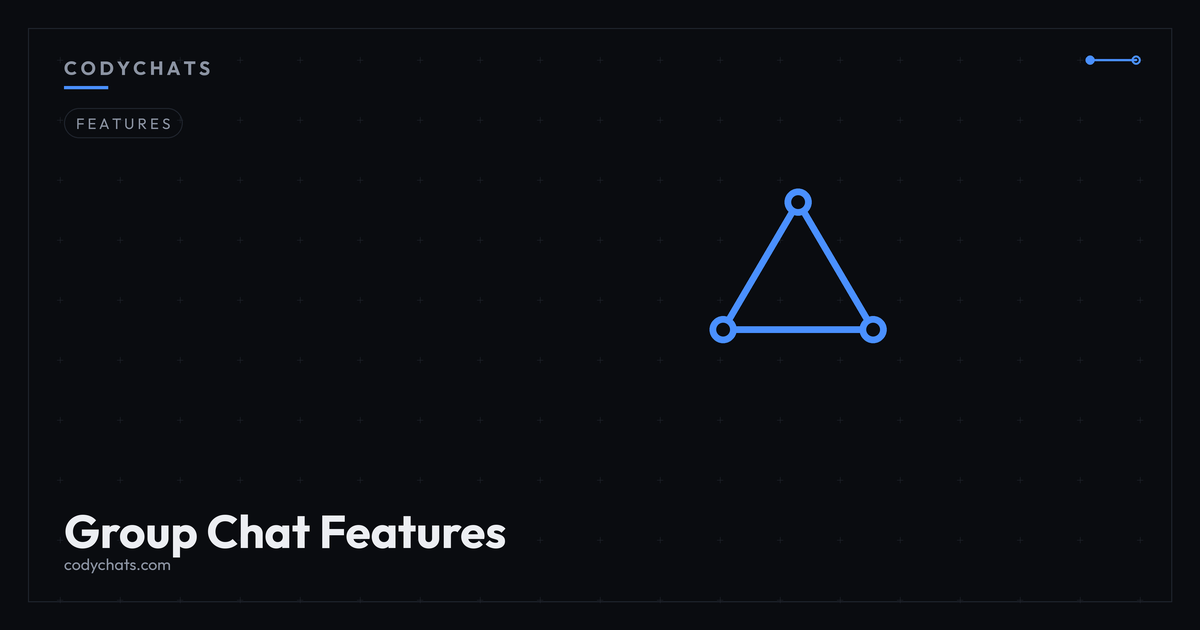 Group chat features on Codychats v11 — roles, pinned messages and moderation