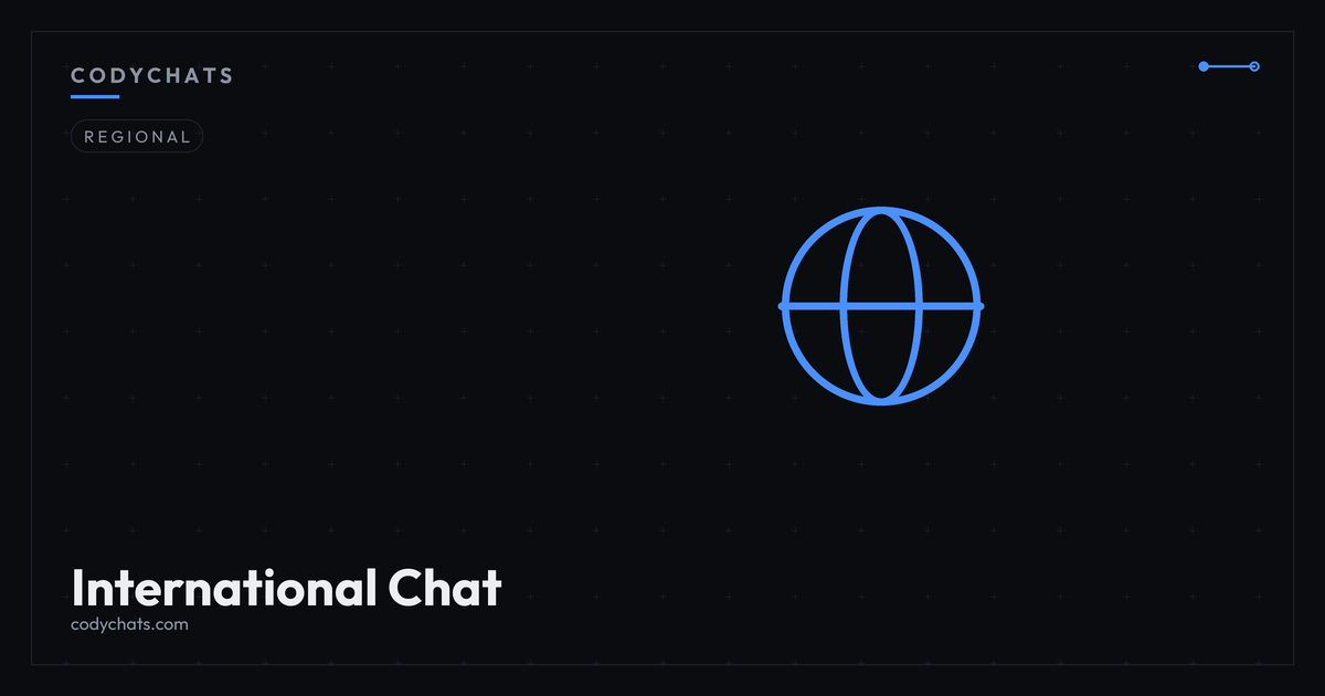 International chat rooms on Codychats across time zones