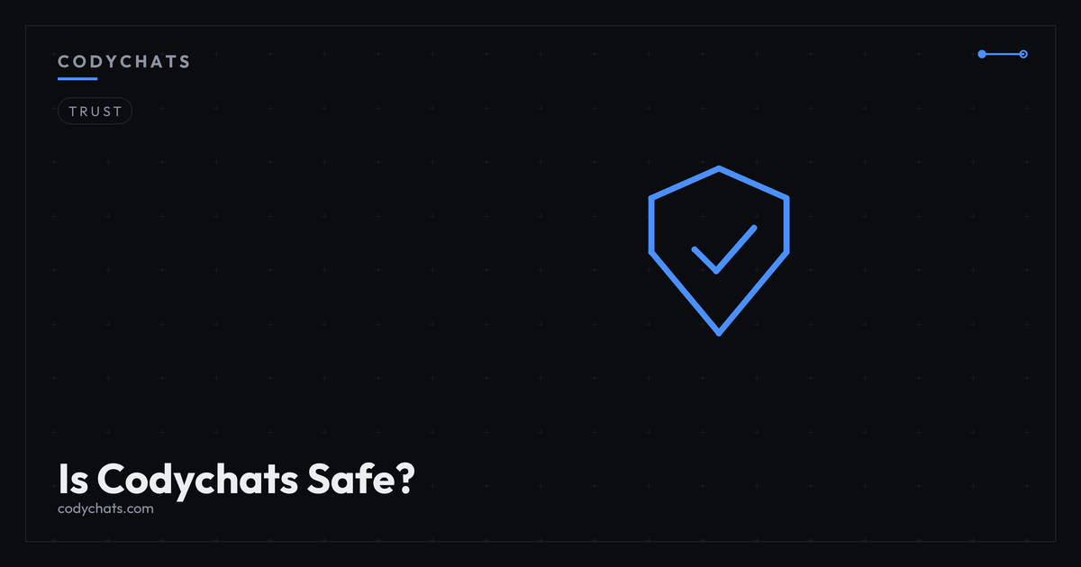 Safety and trust overview for Codychats — moderation, verified accounts, privacy